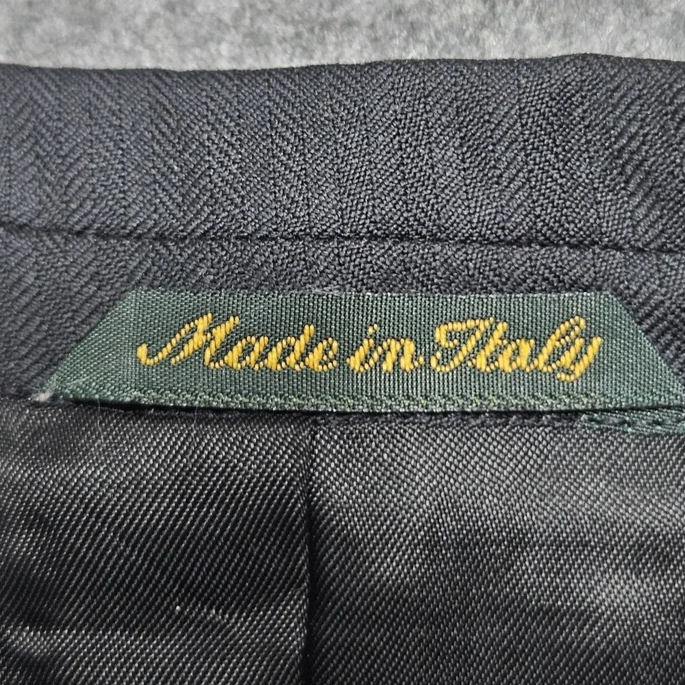 Issimo Blazer Men's 40 S Black 100% Wool‎ Tuxedo Suit Jacket Career Formal Italy